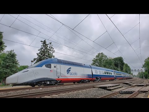 Video: Amtrak next generation Acela II first run along the Keystone Corridor